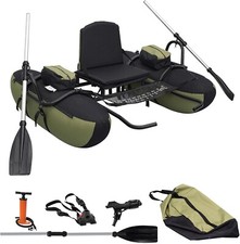 Barca a Pontone, Gommone con Capacità di Carico 158KG, Bellyboat, Barca da Pesca