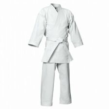 Tuta Karate Adulto Arti Marziali Uniforme Bianca con Cintura Bianca Omaggio Alta Qualità