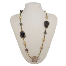 collana pietre perle design asimmetrico originale handmade regalo donna boho