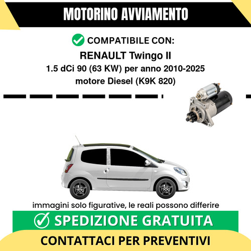 Motorino avviamento renault - motorino,
