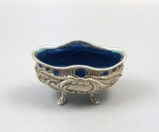 microfusione in argento 800/00 mini jatta alta smaltata blu