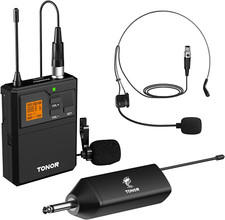 Microfono Wireless UHF Con Microfono Archetto/Lavalier Microphone Lapel Mic E Tr