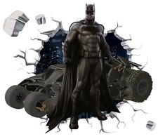 Decalcomania da parete design Batman adesivi arte 3D camera da letto vinile murale bambini asilo nido 6