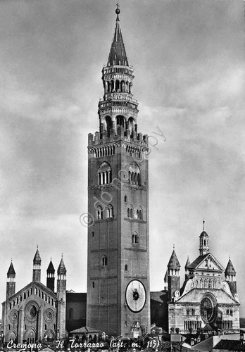 Cartolina cremona torrazzo - cremona,