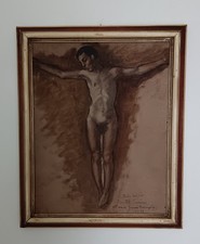 Borotti Severino ( Novara 1905-1995) Antico,Dipinto olio su legno