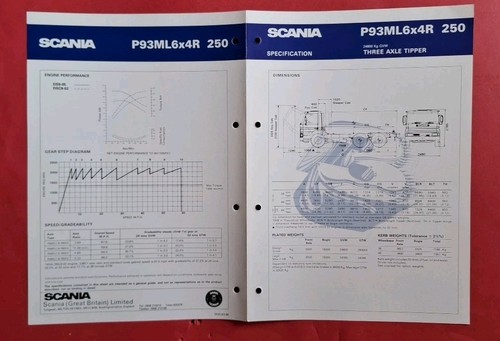 Scania p93 g93 x - scania, fogli