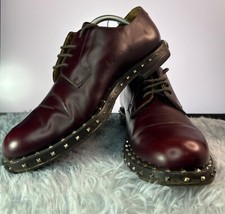 Valentino Garavani Rockstud Derby unisex   – Bordeaux Calfskin