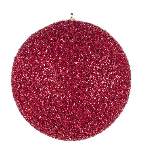 Pallina rossa brillantini - pallina,