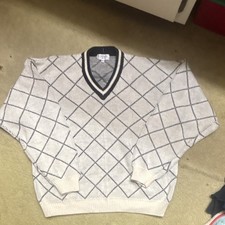 Santoni Men's Argyle V-Neck