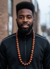 Collana uomo grande perle