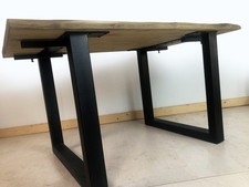 2 GAMBE TAVOLO in ferro INDUSTRIAL predisposte x2 allunghe sez.10x60cm GTFTIR-04