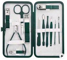 Set Manicure Professionale 12 Pezzi, Set Tagliaunghie,Kit Pedicure Manicure 