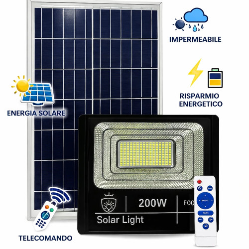 Faro led 200w con - led, pannello
