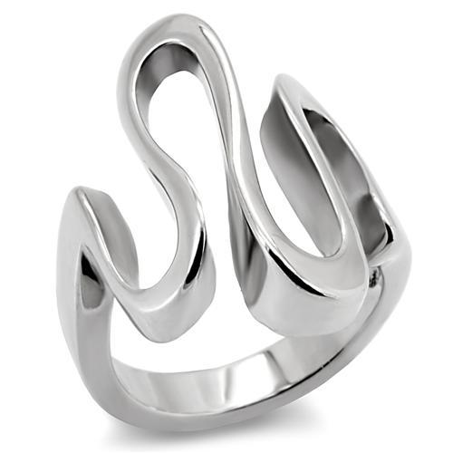 Anello donna acciaio inox onda