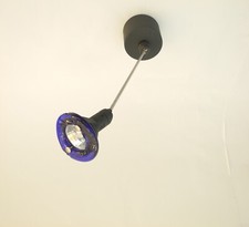 strip grande lampada parete soffitto orientabile vetro blu graniglia la murrrina