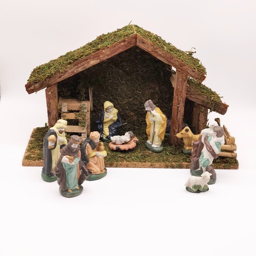 Stalla presepe vintage - , legno