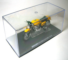 DUCATI 350 Desmo Mk3 1974 scala 1/24 con vetrinetta  moto motocicletta motorbike