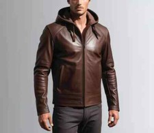 Handmade Dark Brown Hooded