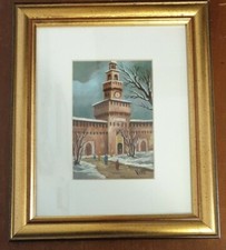 Milano - Quadro A Firma Vitti - Castello Sforzesco 