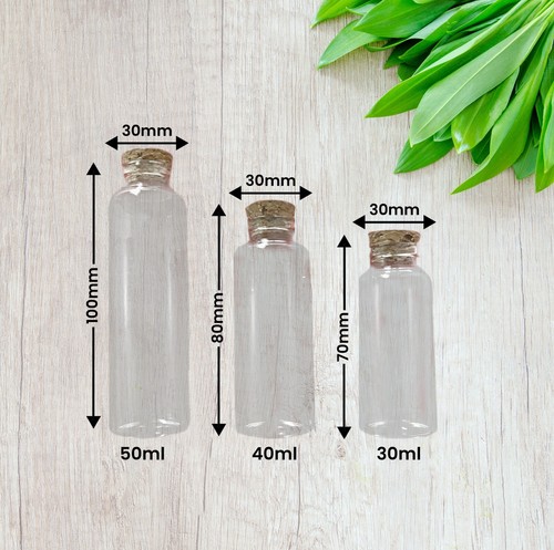 Bottiglia vetro 50ml con tappo - 50ml,