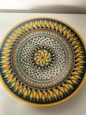 Piatto ceramica maiolica Deruta Patrizio Chiucchiu 30 cm
