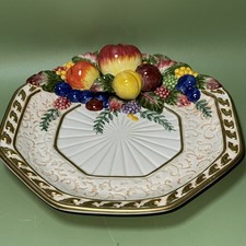 Fitz And Floyd Venezia Ciotola per caramelle ottagonale in ceramica 7" con grappolo di frutta