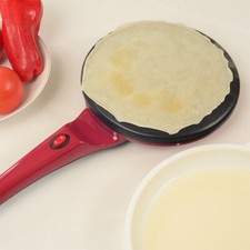Crepiera Elettrica Piastra Padella Antiaderente per Crepes Piadine 600W 20Cm