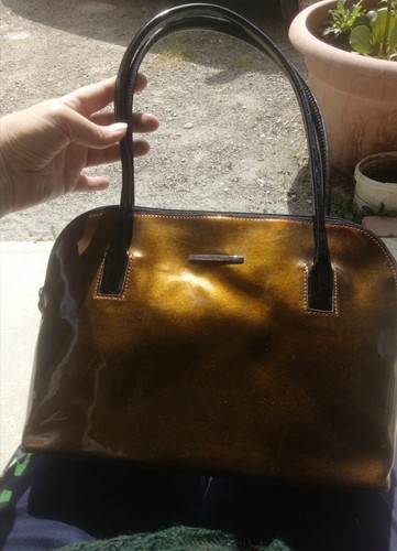 Borsa con manici vernice - con,