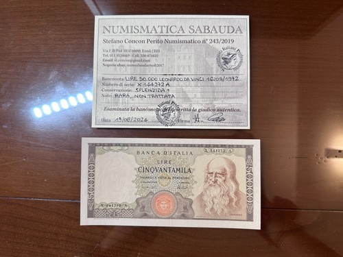Banconota lire 50000 leonardo - 50000,