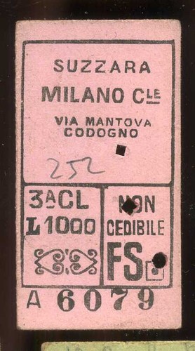 Biglietto treno ferrovia - treno,