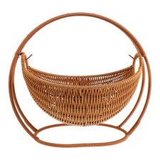  Cestino per pane e frutta in vimini finto - Cestino intrecciato in plastica per