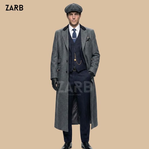 Cappotto lungo uomo grigio