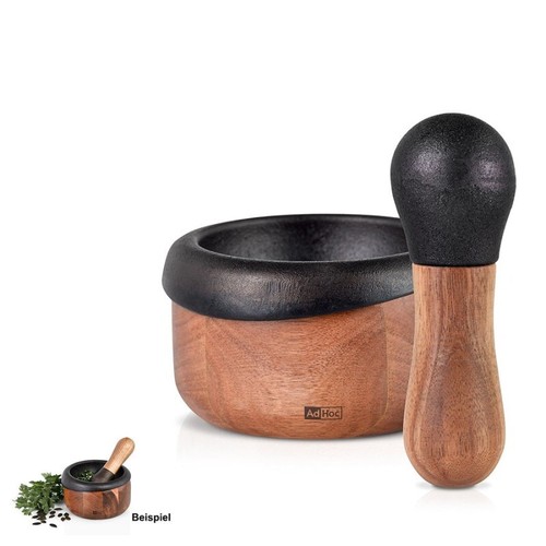 Mortaio ghisa legno crush - e,