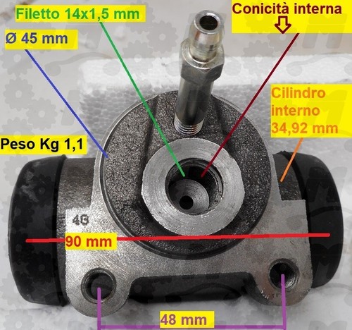 Cilindretto freno per