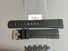 Cinturino orologio originale Omega Seamaster 20mm gomma nera con fibbia