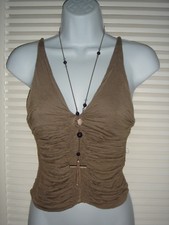 PINKO TOP VERDE MILITARE T SHIRT CAMICIA TG S BODY TOP BLUSA CORSETTO