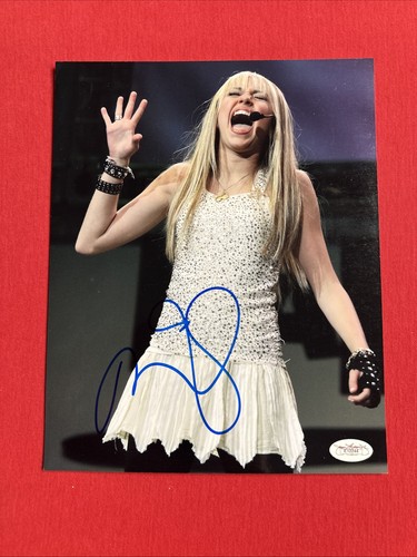 Miley cyrus signed 8x10 - cyrus,
