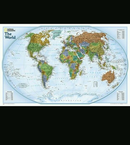 Poster grande mappa del mondo