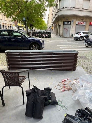 Due fioriere ovali acciaio - fioriere,