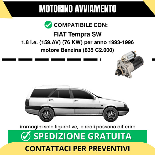 Motorino avviamento fiat - avviamento,