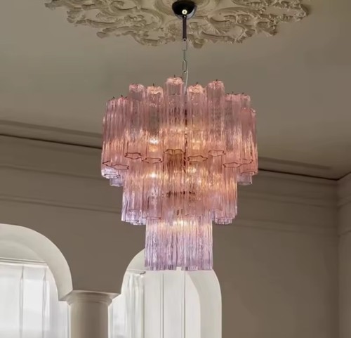 Lampadario vintage vetro di - lampadario,