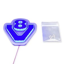 Lampada logo V8 metallo