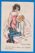 Soldatino a fumetti con prostituta cartolina d'epoca 1939 vecchia originale