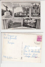 Sezze Romano (Latina): Saluti - 5 vedute. Cart. FG b/n lucido anni '50 vg 1962