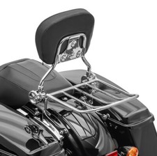 Sissy Bar + portapacchi per Harley Davidson Road King Classic 09-19 cromo