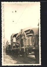 Foto-Ak Soldato Su Uno Treno