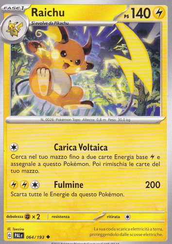 Carta pokemon raichu - -,