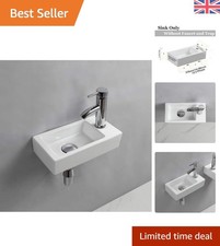 Lavabo salvaspazio in ceramica