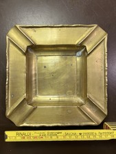 Posacenere vintage in ottone “Made in India” – 18 cm – artigianale etnico