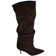 Stivale alto slouchy camoscio